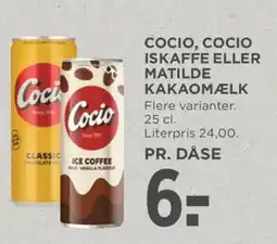 Meny Cocio, cocio iskaffe eller matilde kakaomælk tilbud