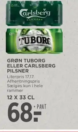 Meny Grøn tuborg eller carlsberg pilsner tilbud