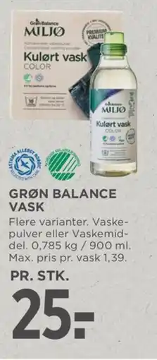 Meny Grøn balance vask tilbud