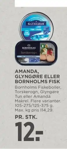 Meny Amanda, glyngøre eller bornholms fisk tilbud