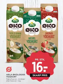 Meny Arla økologisk yoghurt tilbud
