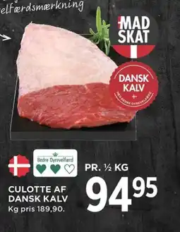 Meny Culotte af dansk kalv tilbud