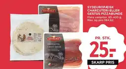 Meny Sydeuropæisk charcuteri eller gestus pizzabunde tilbud