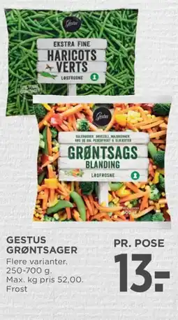 Meny Gestus grøntsager tilbud