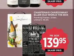 Meny Chantenais chardonnay eller old world the box tilbud