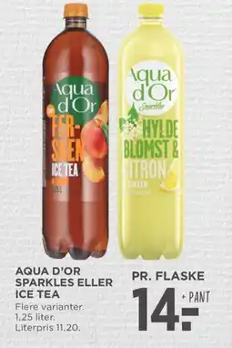 Meny Aqua d'or sparkles eller ice tea tilbud