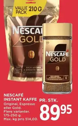 Meny Nescafé instant kaffe tilbud