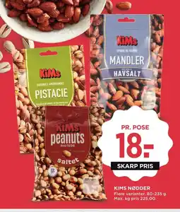 Meny Kims nødder tilbud