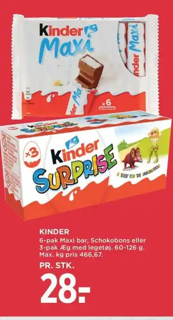 Meny Kinder tilbud