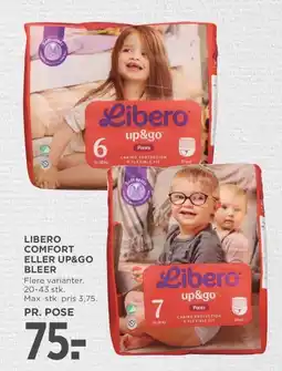 Meny Libero comfort eller up&go bleer tilbud