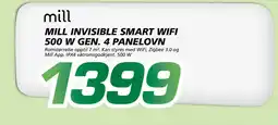 Coop Byggmix Mill invisible smart wifi 500 w gen. 4 panelovn tilbud