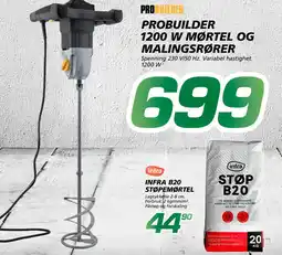 Coop Byggmix Probuilder 1200 w mørtel og malingsrører tilbud