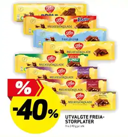 Bunnpris Utvalgte freia- storplater tilbud