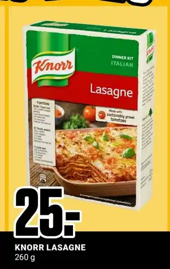 Europris Knorr lasagne tilbud