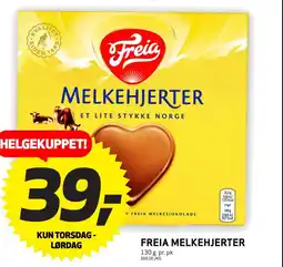 Bunnpris Freia melkehjerter tilbud