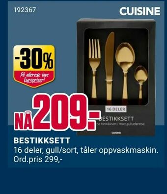 Europris BESTIKKSETT tilbud