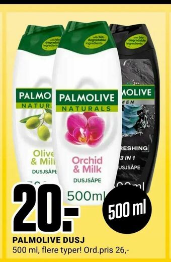 Europris Palmolive dusj tilbud