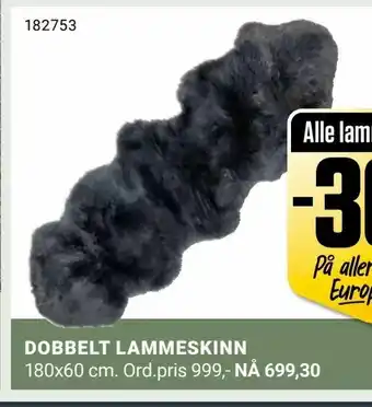 Europris Dobbelt lammeskinn tilbud