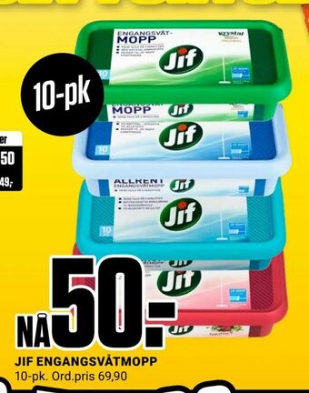 Europris Jif engangsvåtmopp tilbud