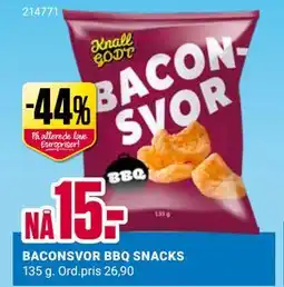 Europris BACONSVOR BBQ SNACKS tilbud
