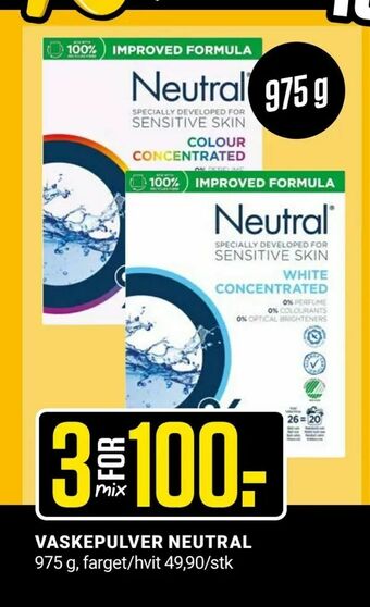Europris Vaskepulver neutral tilbud