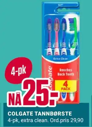 Europris COLGATE TANNBØRSTE tilbud