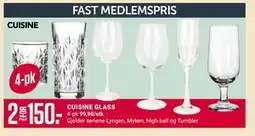 Europris CUISINE GLASS, Medlemspris tilbud