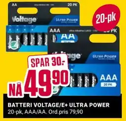 Europris BATTERI VOLTAGE/E+ ULTRA POWER tilbud