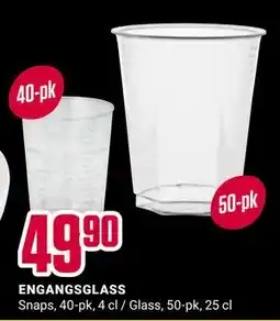 Europris ENGANGSGLASS tilbud