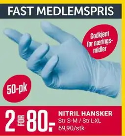 Europris NITRIL HANSKER, Medlemspris tilbud