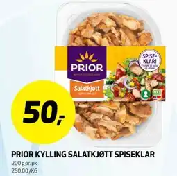 Bunnpris PRIOR KYLLING SALATKJØTT SPISEKLAR tilbud