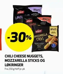 Bunnpris CHILI CHEESE NUGGETS, MOZZARELLA STICKS OG LØKRINGER tilbud