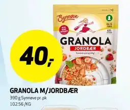 Bunnpris GRANOLA M/JORDBÆR tilbud