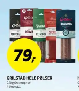 Bunnpris GRILSTAD HELE PØLSER tilbud