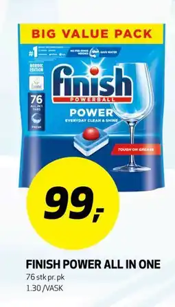 Bunnpris FINISH POWER ALL IN ONE tilbud