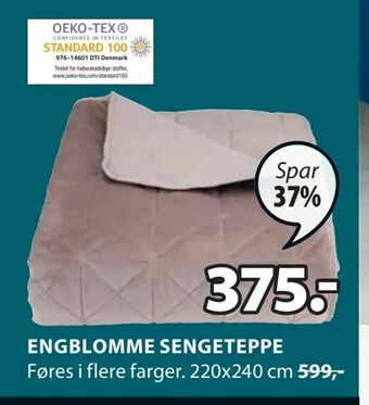 JYSK Engblomme sengeteppe tilbud
