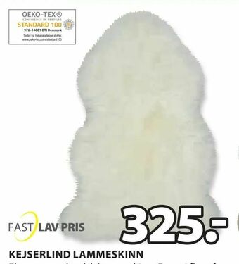 JYSK Kejserlind lammeskinn tilbud