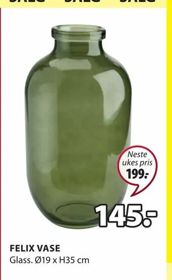 JYSK Felix vase tilbud