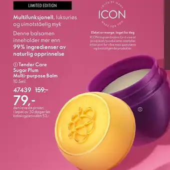Oriflame Tender Care Sugar Plum Multi-purpose Balm tilbud