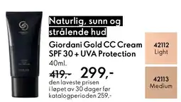 Oriflame Giordani Gold CC Cream SPF 30+ UVA Protection tilbud