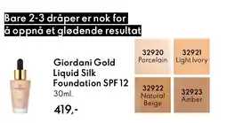 Oriflame Giordani Gold Liquid Silk Foundation SPF 12 tilbud