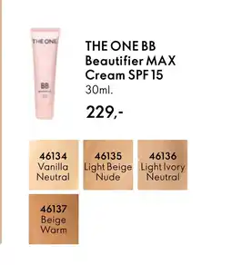 Oriflame THE ONE BB Beautifier MAX Cream SPF 15 tilbud