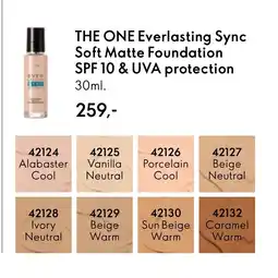 Oriflame THE ONE Everlasting Sync Soft Matte Foundation SPF 10 & UVA protection tilbud