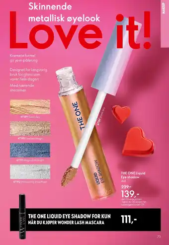 Oriflame THE ONE Liquid Eye shadow tilbud