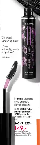 Oriflame THE ONE False Lashes Salon Lift 360 Bendable Mascara - Black tilbud