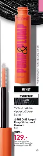 Oriflame THE ONE Pump & Plump Waterproof Mascara tilbud