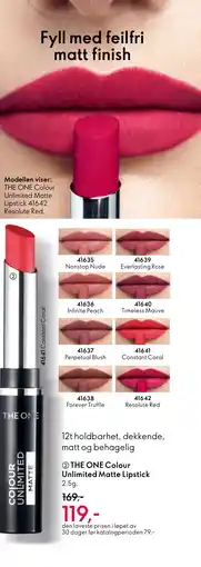 Oriflame THE ONE Colour Unlimited Matte Lipstick tilbud