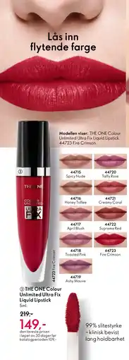 Oriflame THE ONE Colour Unlimited Ultra Fix Liquid Lipstick tilbud
