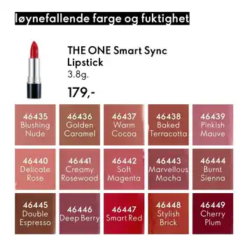 Oriflame THE ONE Smart Sync Lipstick tilbud