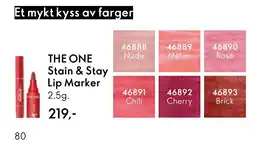 Oriflame THE ONE Stain & Stay Lip Marker tilbud